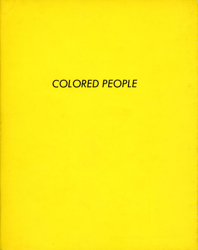 Colored People. Edward Ruscha. [Edward Ruscha]. 1972.