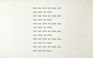 Sentences. Robert Grenier. Whale Cloth Press. 1978.