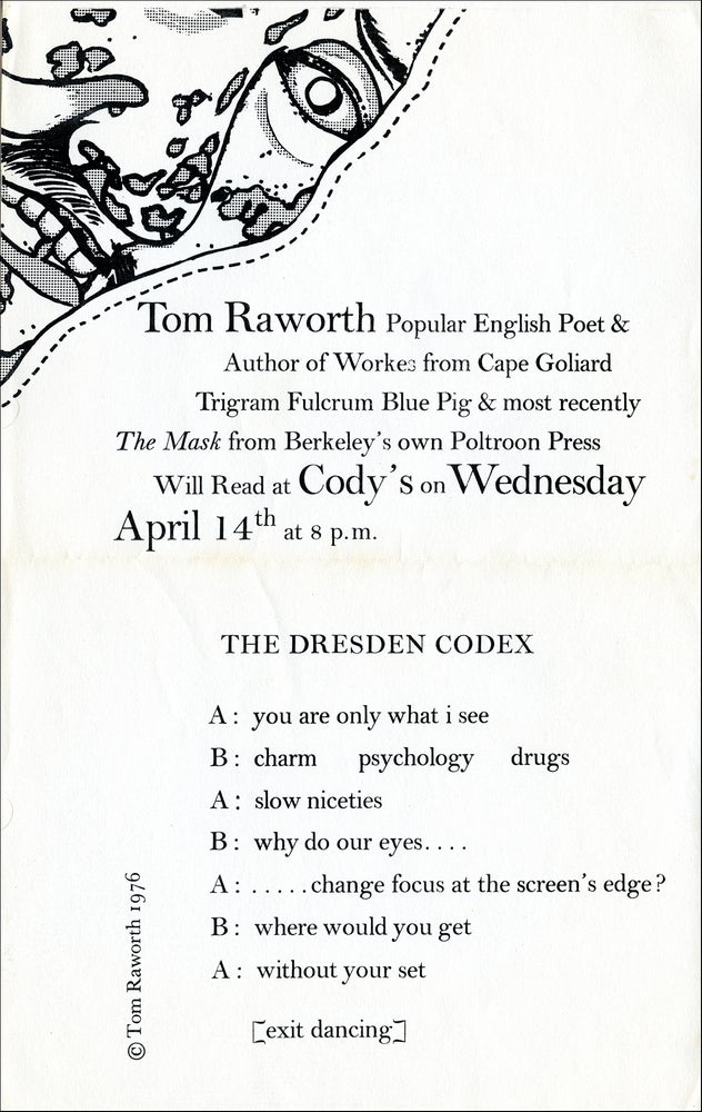 The Dresden Codex. Tom Raworth. Poltroon Press. 1976.