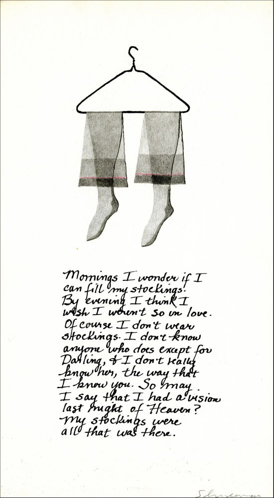 "Mornings I Wonder if I..." Alice Notley, George Schneeman. N.p. [1980].