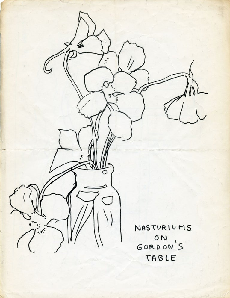 [Two original drawings from Bolinas Journal]. Joe Brainard. N.p. 1971.