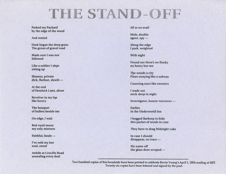 The Stand-Off. Kevin Young. Pressed Wafer. 2004.