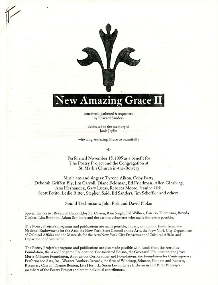 New Amazing Grace II. Edward Sanders. N.p. 1995.