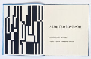 A Line That May Be Cut. Larry Eigner. Circle Press. 1968.