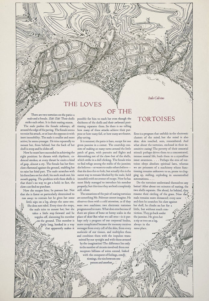 The Loves of the Tortoises. Italo Calvino. The Press in Tuscany Alley. 1985.