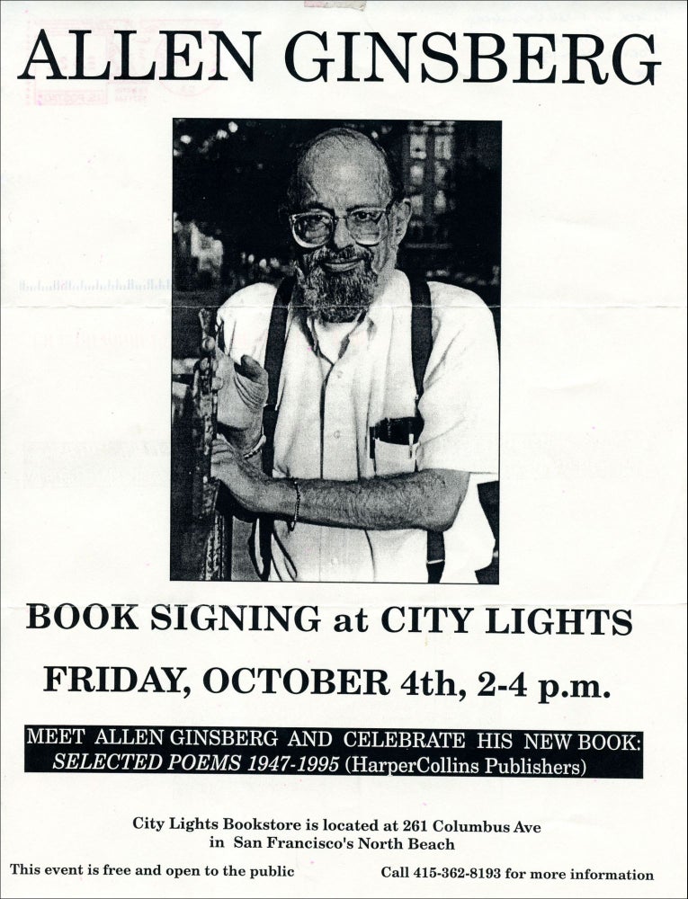[Book Signing at City Lights]. Allen Ginsberg. City Lights. [1995].