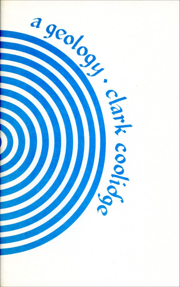 A Geology. Clark Coolidge. Potes & Poets Press Inc. 1988.