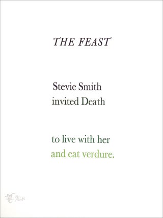 Letters to the Great Dead (both small and large portfolios). John Furnival, Jonathan Williams. Openings Press. 1983–.