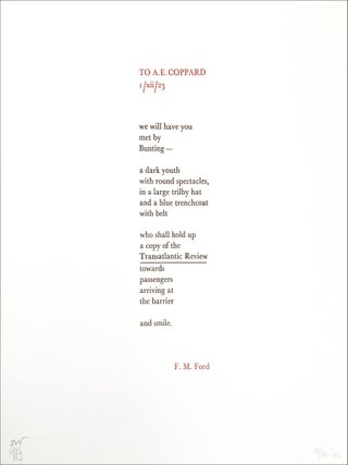 Letters to the Great Dead (both small and large portfolios). John Furnival, Jonathan Williams. Openings Press. 1983–.