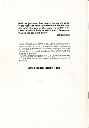 Sounds in the Distance. David Wojnarowicz. Aloes Books. 1982.