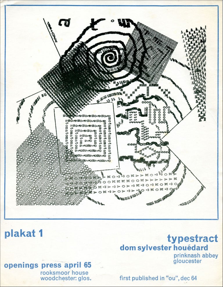 Typestract. dsh, Dom Sylvester Houédard. Openings Press. 1965.