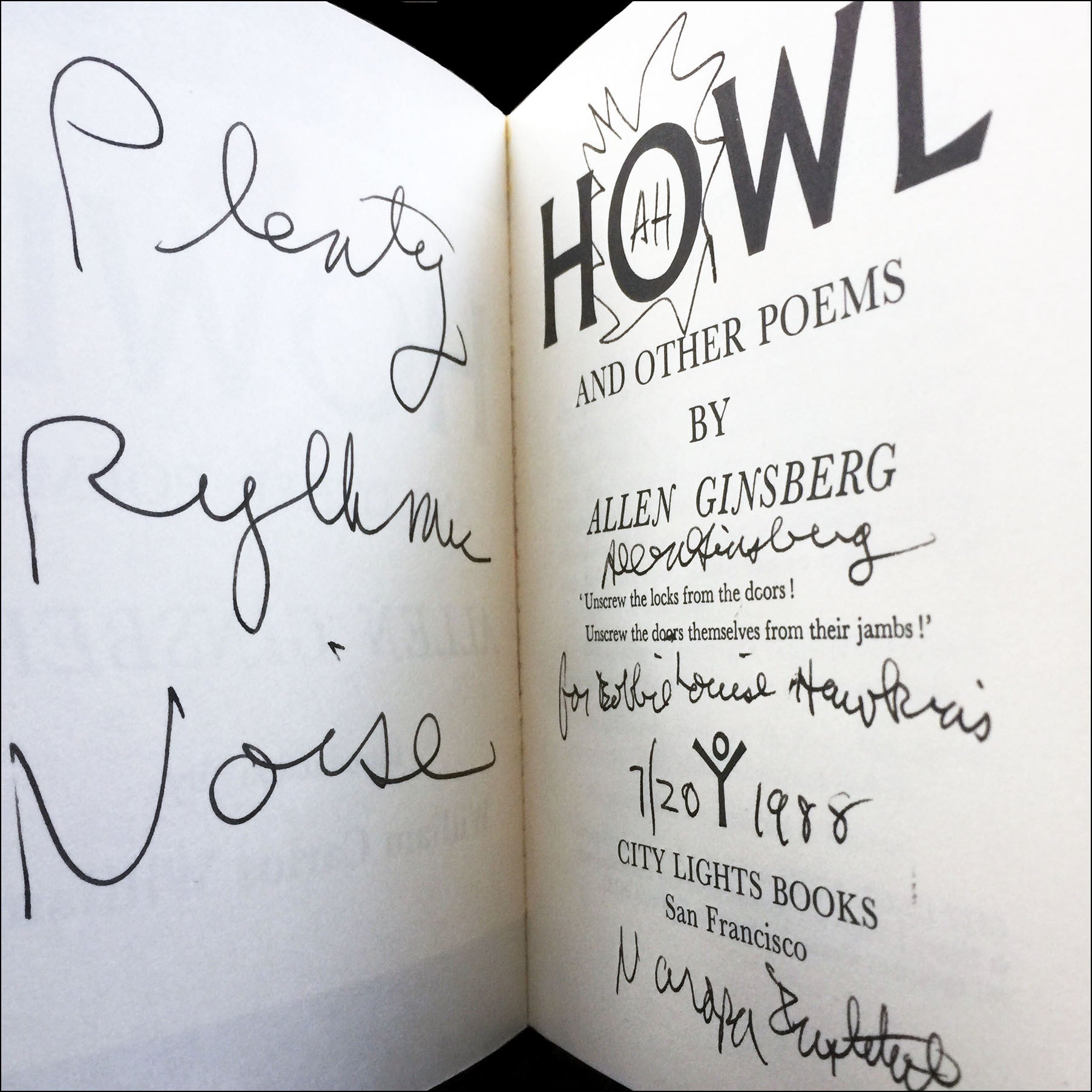 Howl Text Howl inscribed | Allen Ginsberg