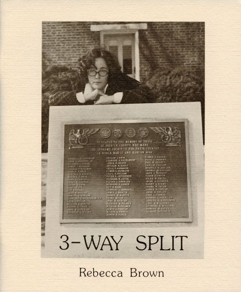 3-Way Split. Rebecca Brown. Telephone Books. 1978.