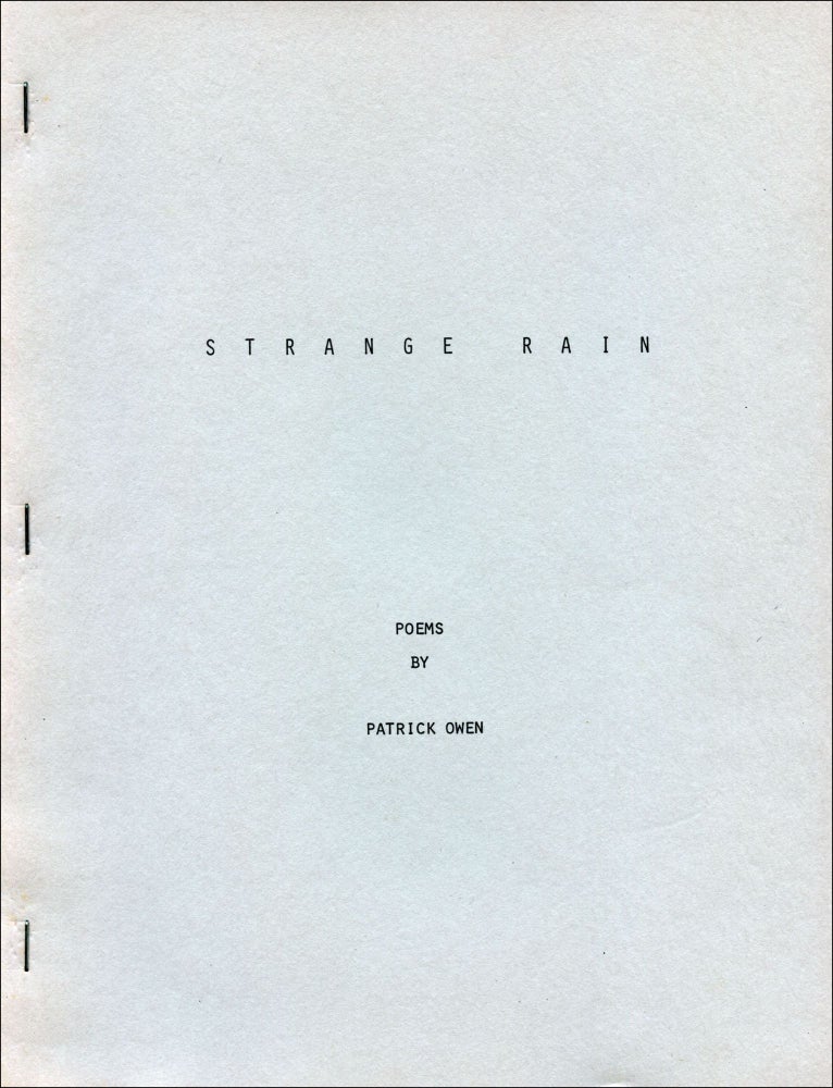 Strange Rain. Patrick Owen. Telephone Books. 1991.