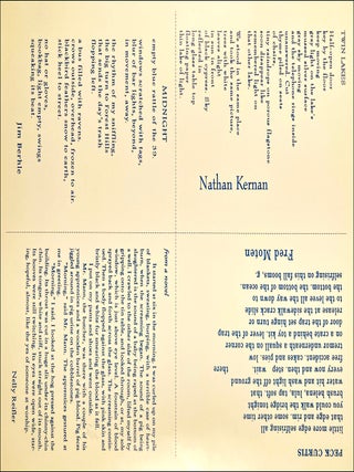 Pressed Wafer Portfolio. Bill Corbett, Bernadette Mayer, Clark Coolidge, Fanny Howe, Paul Auster, Michael Gizzi, Bill Berkson. Pressed Wafer. 1999–2000.