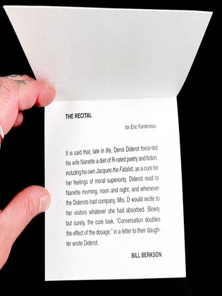 Pressed Wafer Portfolio. Bill Corbett, Bernadette Mayer, Clark Coolidge, Fanny Howe, Paul Auster, Michael Gizzi, Bill Berkson. Pressed Wafer. 1999–2000.