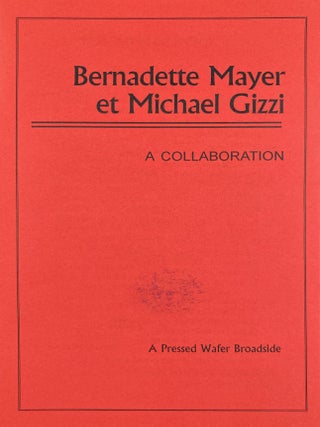 Pressed Wafer Portfolio. Bill Corbett, Bernadette Mayer, Clark Coolidge, Fanny Howe, Paul Auster, Michael Gizzi, Bill Berkson. Pressed Wafer. 1999–2000.