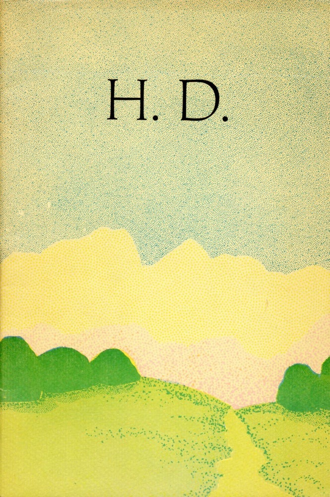 2 Poems by H.D. H D., Hilda Doolittle. Arif Press. 1971.