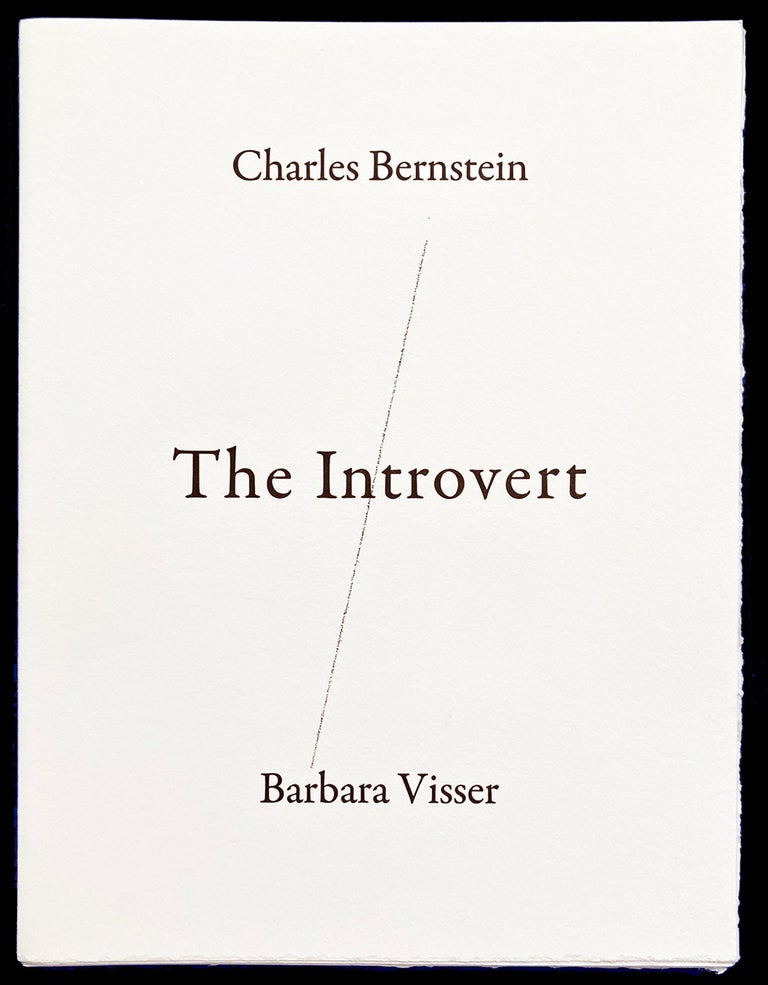 The Introvert. Charles Bernstein, Barbara Visser. Collectif Génération. 2010.