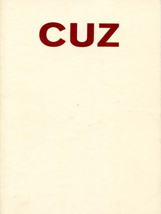 Cuz, nos. 1–3. 1988–1989. Richard Meyers, i. e. Richard Hell. The Poetry Project, Ltd.