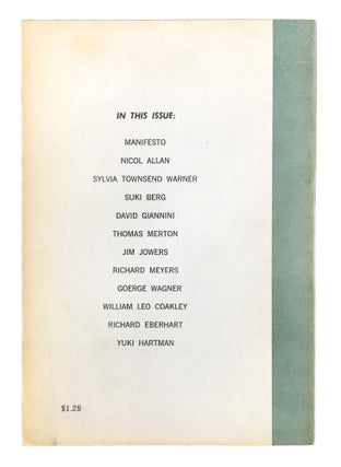 Genesis : Grasp, vol. 1, no. 1. 1968. Richard Meyers, eds David Giannini.