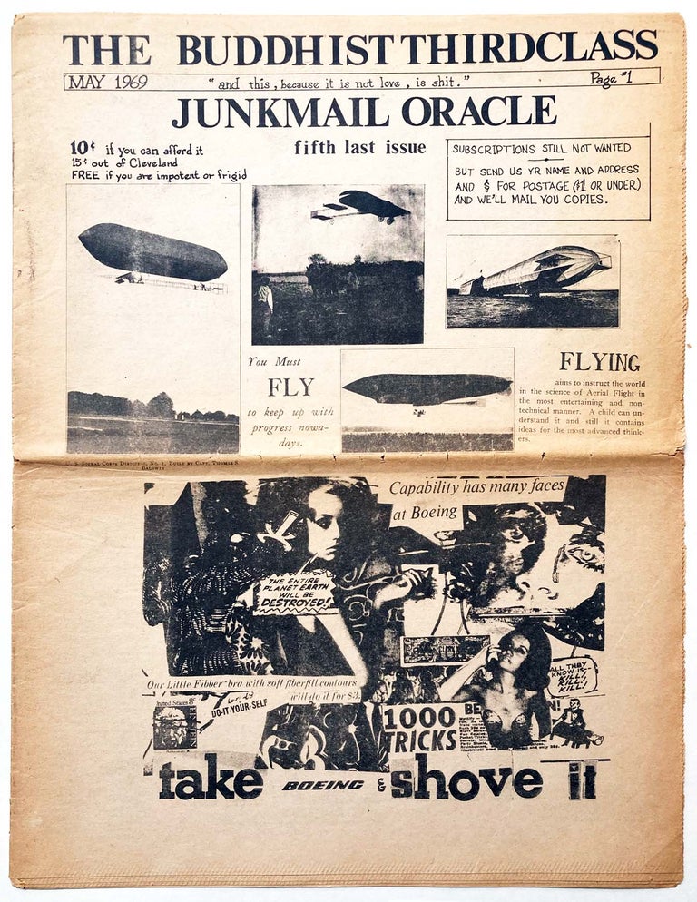 The Buddhist Third Class Junkmail Oracle, Fifth Last Issue. May 1969. Steve Ferguson, ed.
