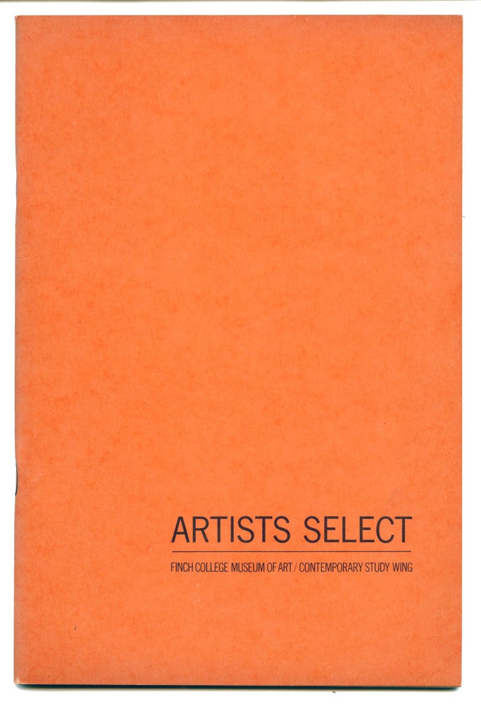 Artists Select: Finch College Museum of Art, Contemporary Study Wing, October 15, 1964 to December 15, 1964. Joe Brainard. Finch College Museum of Art. 1964.
