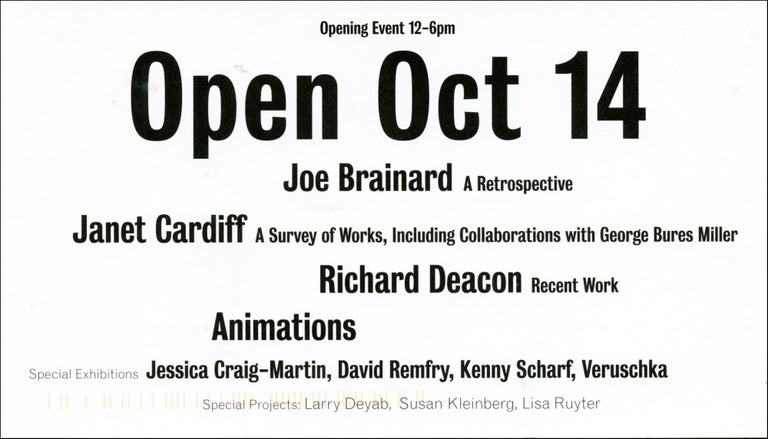 Joe Brainard: A Retrospective. Joe Brainard. P.S. 1 Contemporary Art Center. 2001.