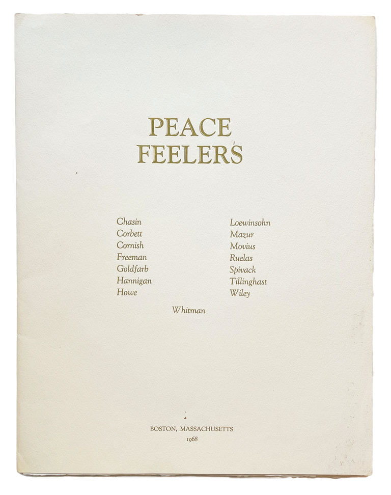 Peace Feelers. Artists Against Racism, the War. Artists Against Racism and the War. 1968.