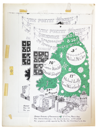 Posters from the Poetry Project at St. Mark's Church 1974–1975 Monthly Reading Series. Paula North. N.p. 1974–1975.