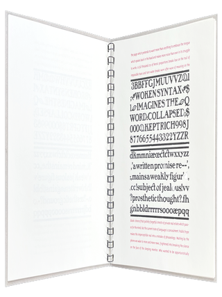 Prove before Laying: Figuring the Word. Johanna Drucker. Druckwerk. 1997.