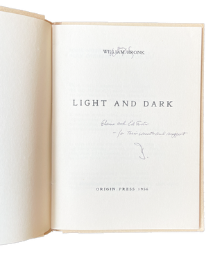 Light and Dark. William Bronk. Origin Books. 1956.