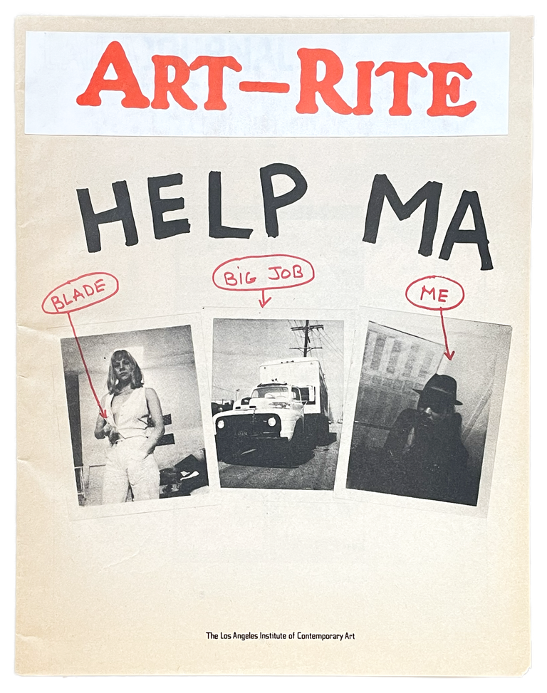 Art-Rite, no. 19. June–July, 1978. Edit deAk, Walter Robinson.