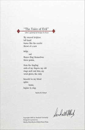 Women Writing Poetry in America: Poetry Broadsides by California Women Printers. Diane Middlebrook, Kathy Walkup. Matrix Press & The Center for Research on Women (Stanford University). 1982.