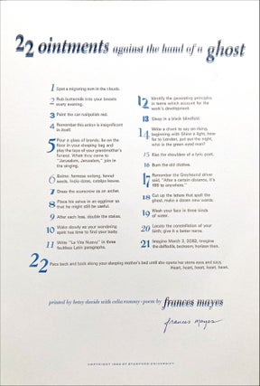 Women Writing Poetry in America: Poetry Broadsides by California Women Printers. Diane Middlebrook, Kathy Walkup. Matrix Press & The Center for Research on Women (Stanford University). 1982.