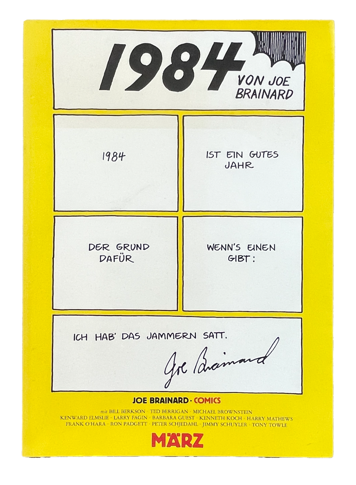 1984 Comics. Joe Brainard. März Verlag. 1983.