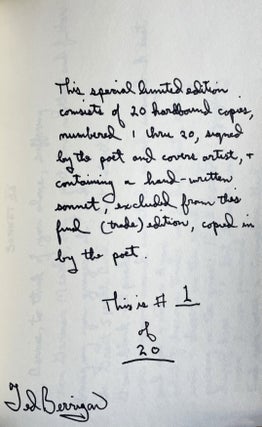 The Sonnets. Ted Berrigan. United Artists. 1982.
