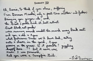 The Sonnets. Ted Berrigan. United Artists. 1982.