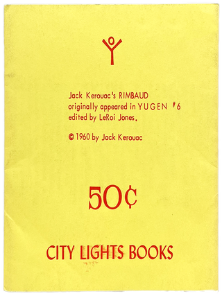 Rimbaud. Jack Kerouac. City Lights. 1960.