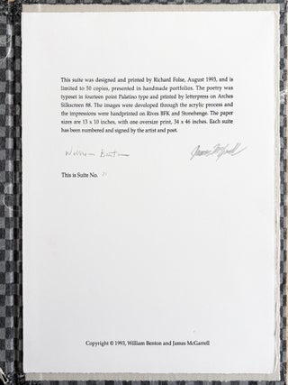 Marmalade: Drifts, Gists, Versions, Drafts & Takes from the Poems of St&eacute;phane Mallarm&eacute;. William Benton, James McGarrell. Elephant's Foot Press. 1993.
