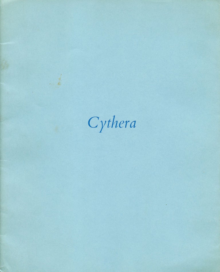 Cythera. Ian Hamilton Finlay. Wild Hawthorn Press. 1965.