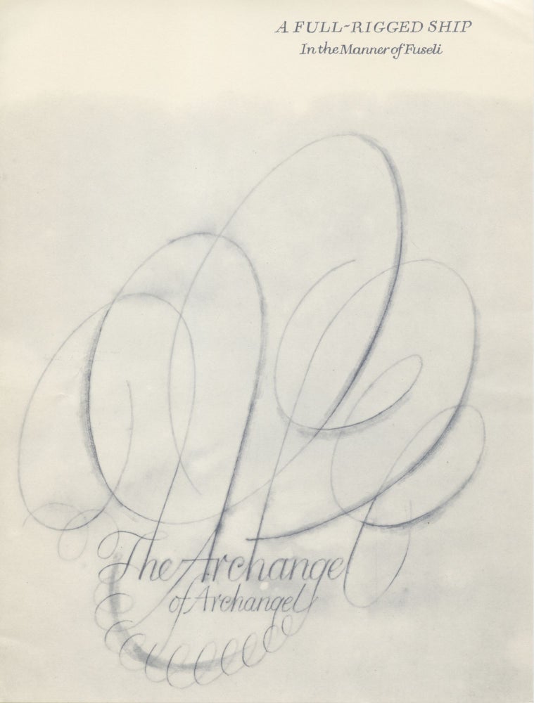 Archangel: A Full-Rigged Ship / In the Manner of Fuseli. Ian Hamilton Finlay, Sydney McK. Glen. Wild Hawthorn Press. 1970.