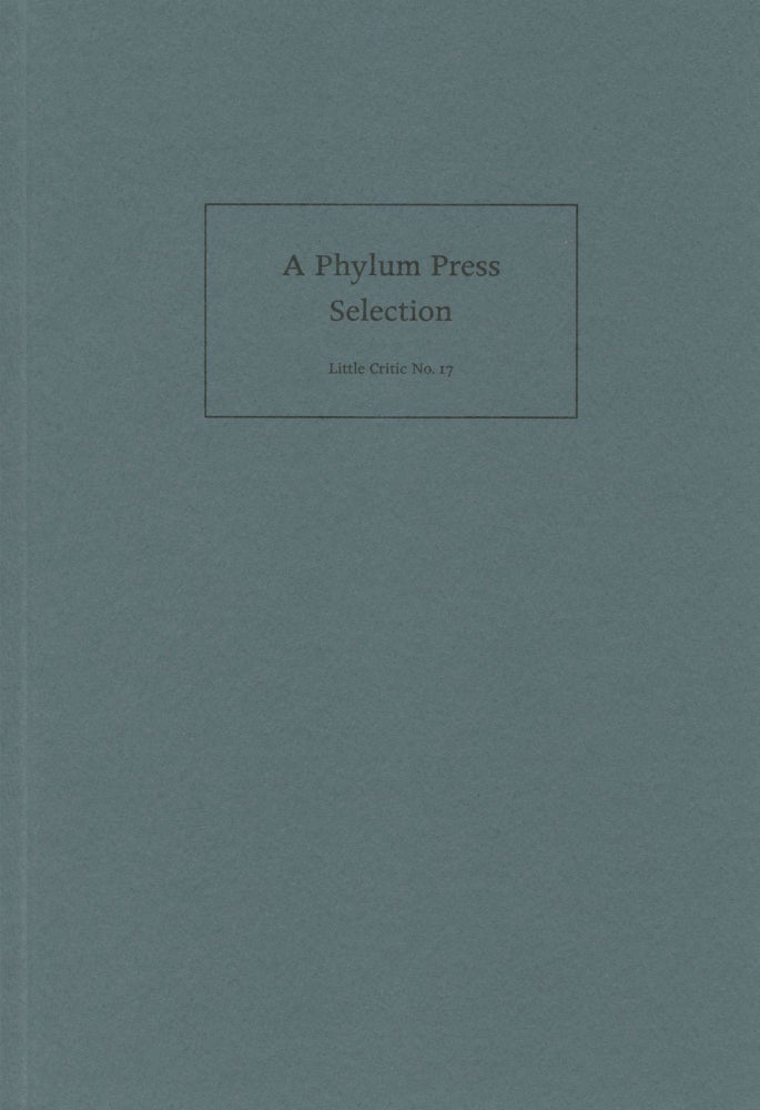 A Phylum Press Selection. Richard Deming, Nancy Kuhl. Coracle. 1998.