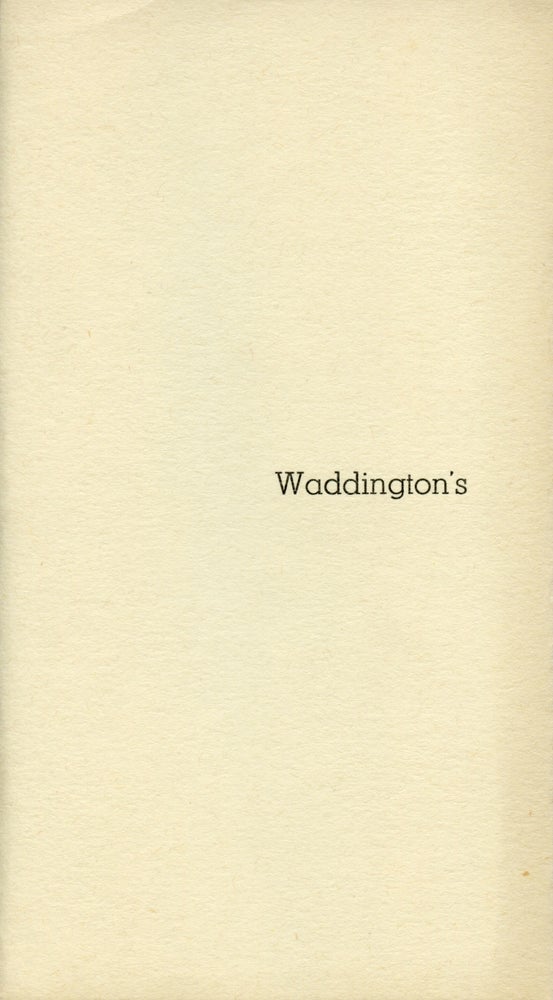 Waddington’s. Simon Cutts. Coracle Press. 1979.