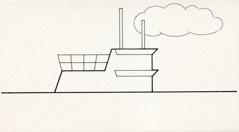 Definitions of Lawns (2): Plan for Projected U-boat Sculpture. Ian Hamilton Finlay, Michael Harvey. Wild Hawthorn Press. [1974].