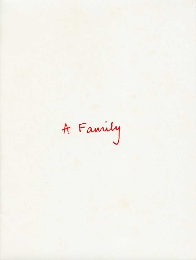 A Family. Ian Hamilton Finlay. Wild Hawthorn Press. [1973].