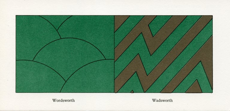 Wordsworth / Wadsworth. Ian Hamilton Finlay, Jim Downie. Wild Hawthorn Press. [1977].