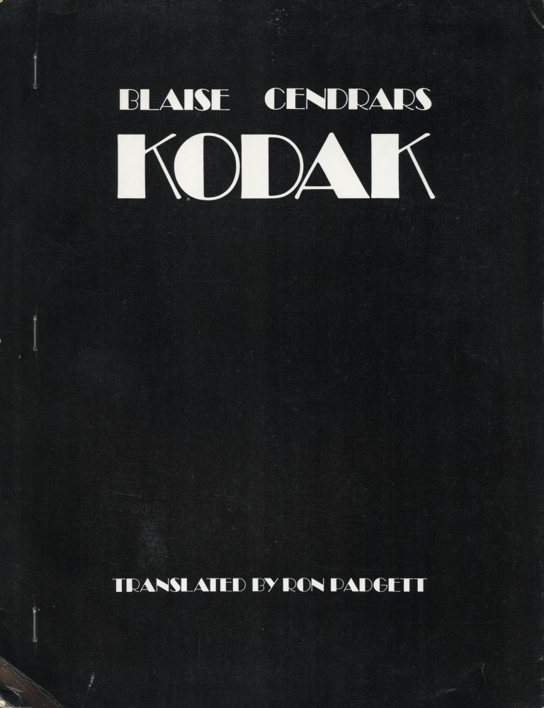 Kodak. Blaise Cendrars, Ron Padgett, trans. Adventures in Poetry. 1976.