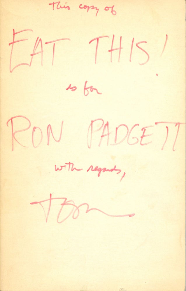 Eat This! Tom Veitch. Angel Hair Books. 1974.