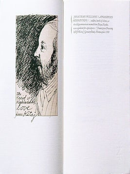Aposiopeses: Odds & Ends. Jonathan Williams, R B. Kitaj. Granary Books. 1988.
